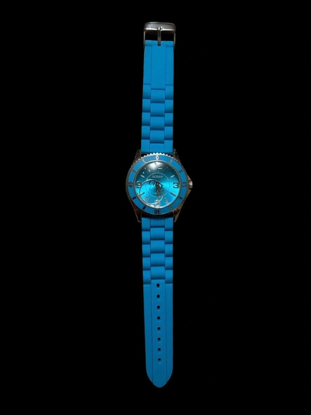 Gossip Turquoise Silicone Strap Watch NWOT